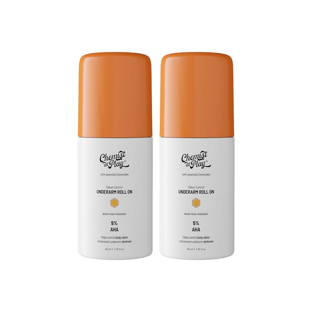 Image 1 of Chemist at Play UnderArm Roll On Woody Musk, Prevents Body Odour, Brightens Skin & Exfoliates Underarm