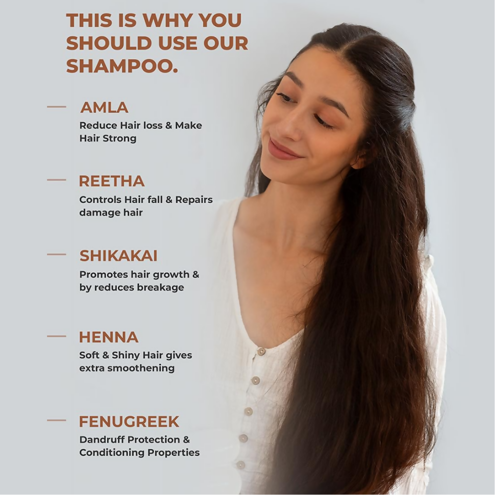 Image 8 of Pureus Herbals Shreekesha Amla Reetha Shikakai Shampoo