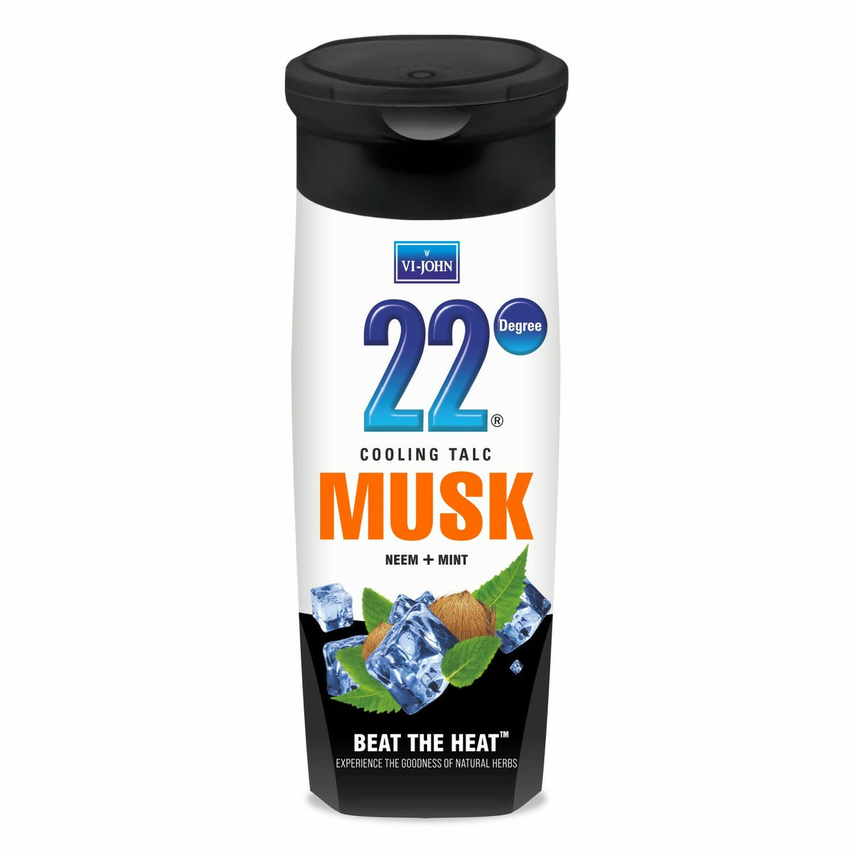 Image 1 of VI-JOHN 22 Degree Cooling Talc Beat the Heat Musk, Neem and Mint