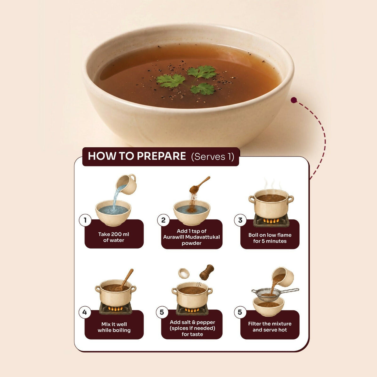 Image 4 of Aurawill Mudavattukal Kilangu Soup Powder