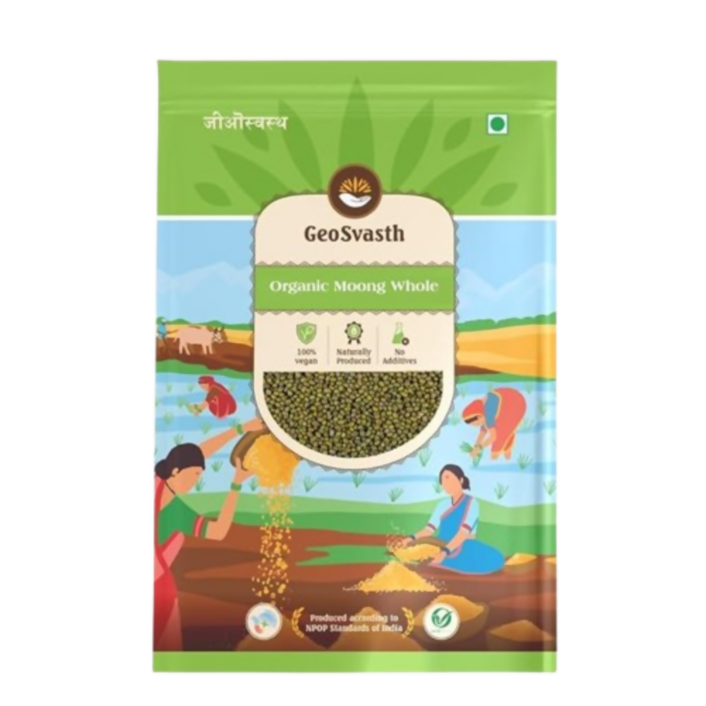 Image 1 of 500 gm for the product GeoSvasth Organic Whole Moong Dal