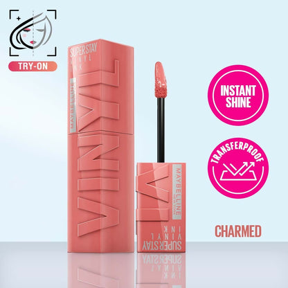 Image 8 of Maybelline New York Super Stay Vinyl Ink Liquid Lipstick, Instant Shine Lasts Up To 16H - Charmed