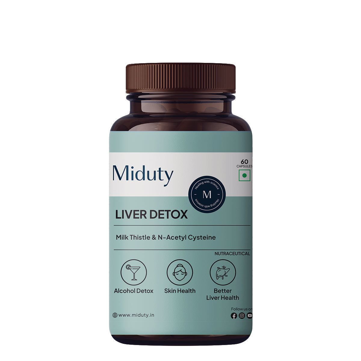 Image 1 of 60 Caps for the product Miduty by Palak Notes Liver Detox Capsules
