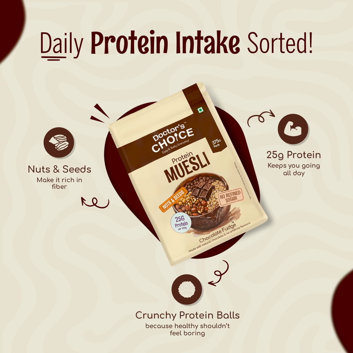 Image 3 of Doctor's Choice Protein Muesli 375 GM
