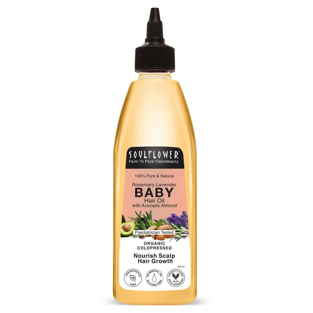 Image 1 of Soulflower Rosemary Lavender Baby Hair Oil