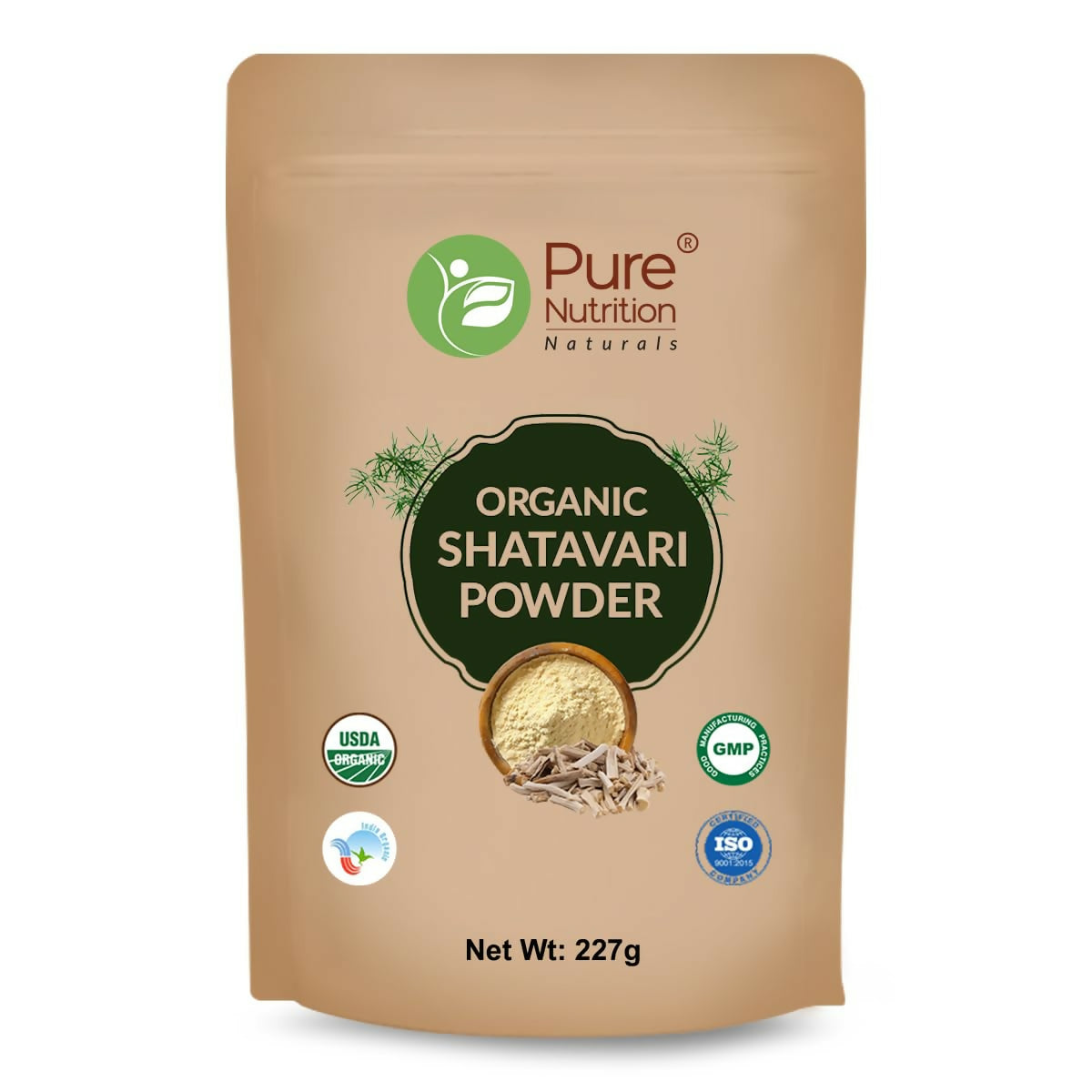Image 1 of 227 gm / Pack of 1 for the product Pure Nutrition Organic Shatavari Powder