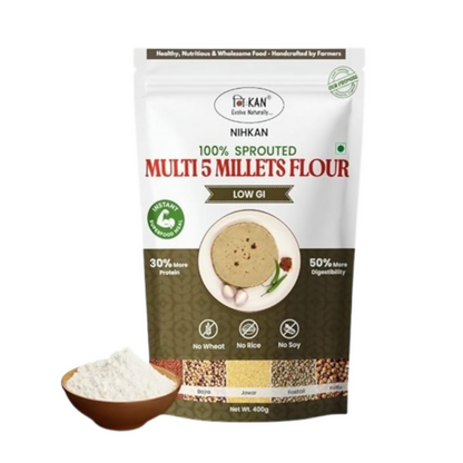 Image 1 of 400 gm for the product NIHKAN Multigrain Sprouted Millets Flour