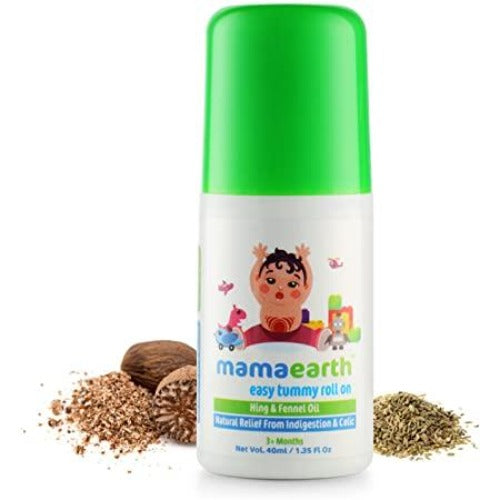 Image 1 of 40 ml for the product Mamaearth Easy Tummy Roll On For Relieves Tummy Discomfort & Soothes Gas Pain