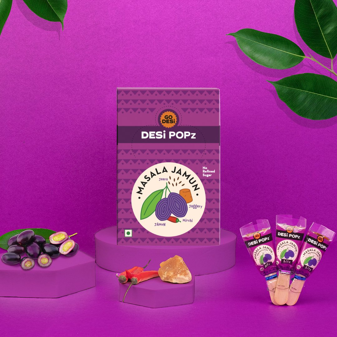 Image 3 of Go desi Popz Masala Jamun | Made with Jaggery | Pack of 50