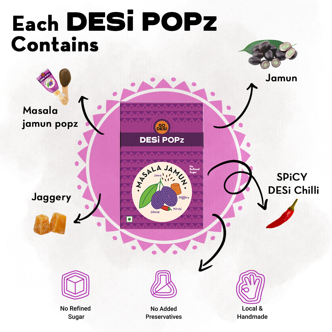 Image 4 of Go desi Popz Masala Jamun | Made with Jaggery | Pack of 50