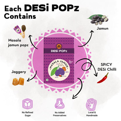 Image 4 of Go desi Popz Masala Jamun | Made with Jaggery | Pack of 50