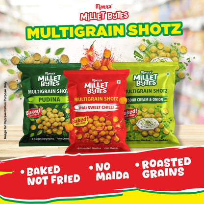 Image 2 of Manna Millet Bytes Sour Cream & Onion Pack of 5 and Masala Oats Classic Combo