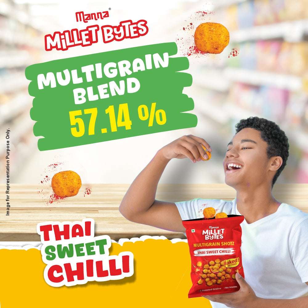 Image 4 of Manna Millet Bytes Sour Cream & Onion Pack of 5 and Masala Oats Classic Combo