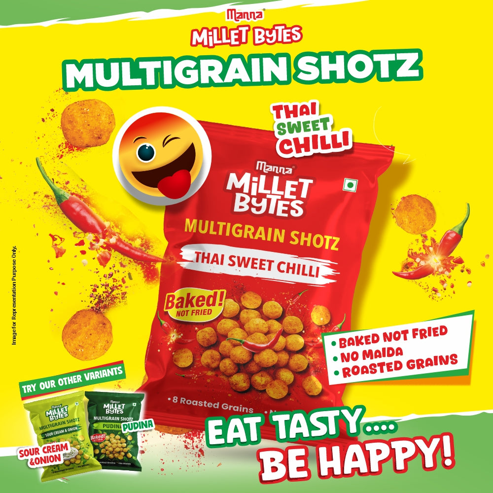 Image 5 of Manna Millet Bytes Sour Cream & Onion Pack of 5 and Masala Oats Classic Combo