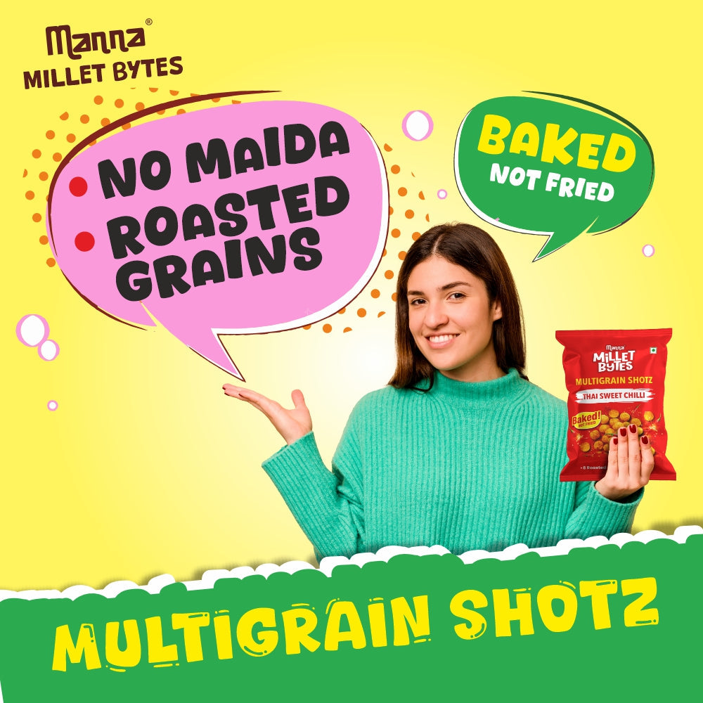 Image 8 of Manna Millet Bytes Sour Cream & Onion Pack of 5 and Masala Oats Classic Combo
