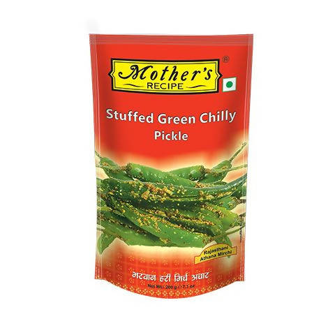 Image 1 of 200 gm / Pack of 1 for the product Mother's Recipe Stuffed Green Chilli Pickle