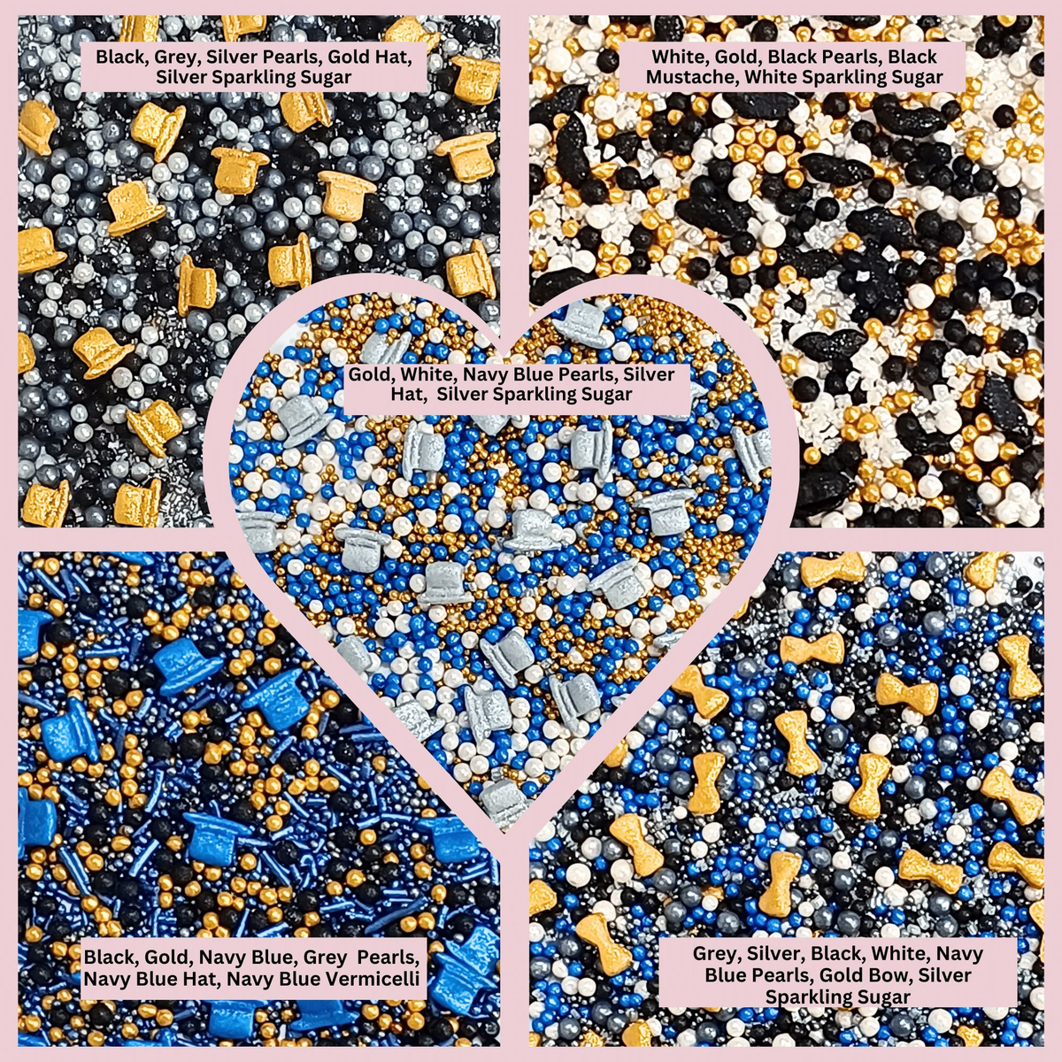 Image 3 of Confect Black, Blue & White | (03) Father's Day Sprinkles