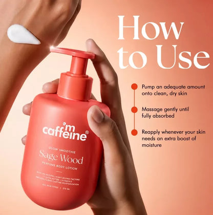 Image 4 of mCaffeine Glow Smoothie Sage Wood Perfume Body Lotion
