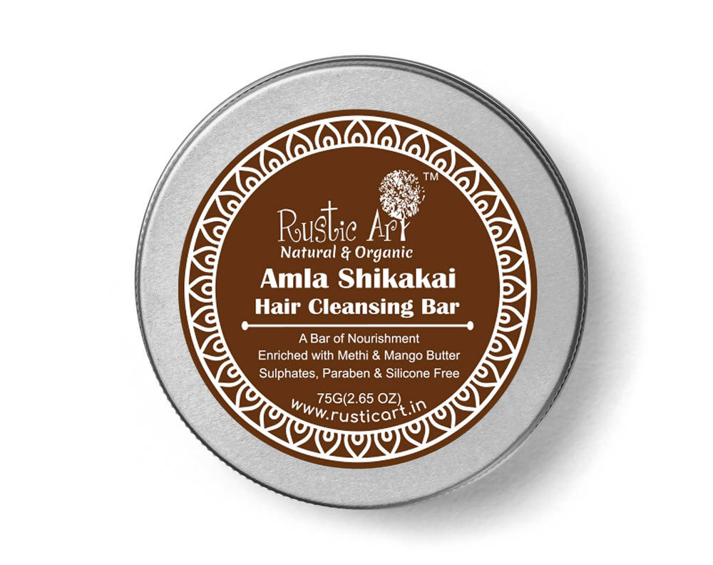 Image 1 of 75 gm for the product Rustic Art Amala Shikakai Hair Cleansing Bar