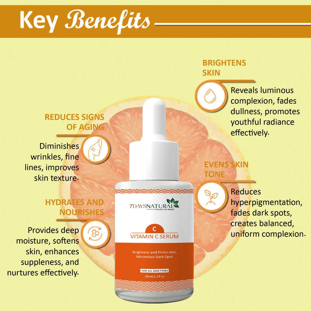 Image 6 of 7 Days Vitamin C-Advance Radiance Booster Skin Brightening Face Glowing Serum