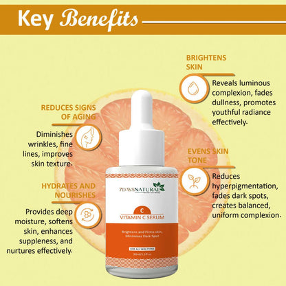 Image 6 of 7 Days Vitamin C-Advance Radiance Booster Skin Brightening Face Glowing Serum