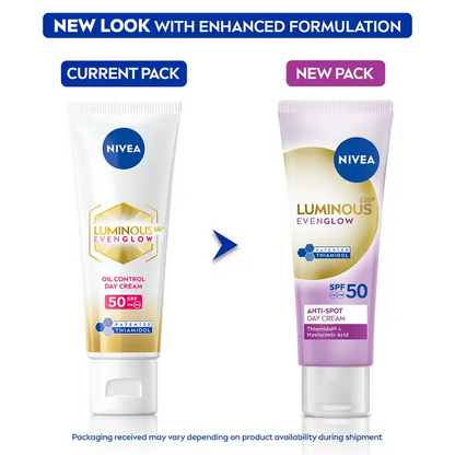 Image 2 of Nivea Luminous Even Glow Oil Control Day Cream SPF 50