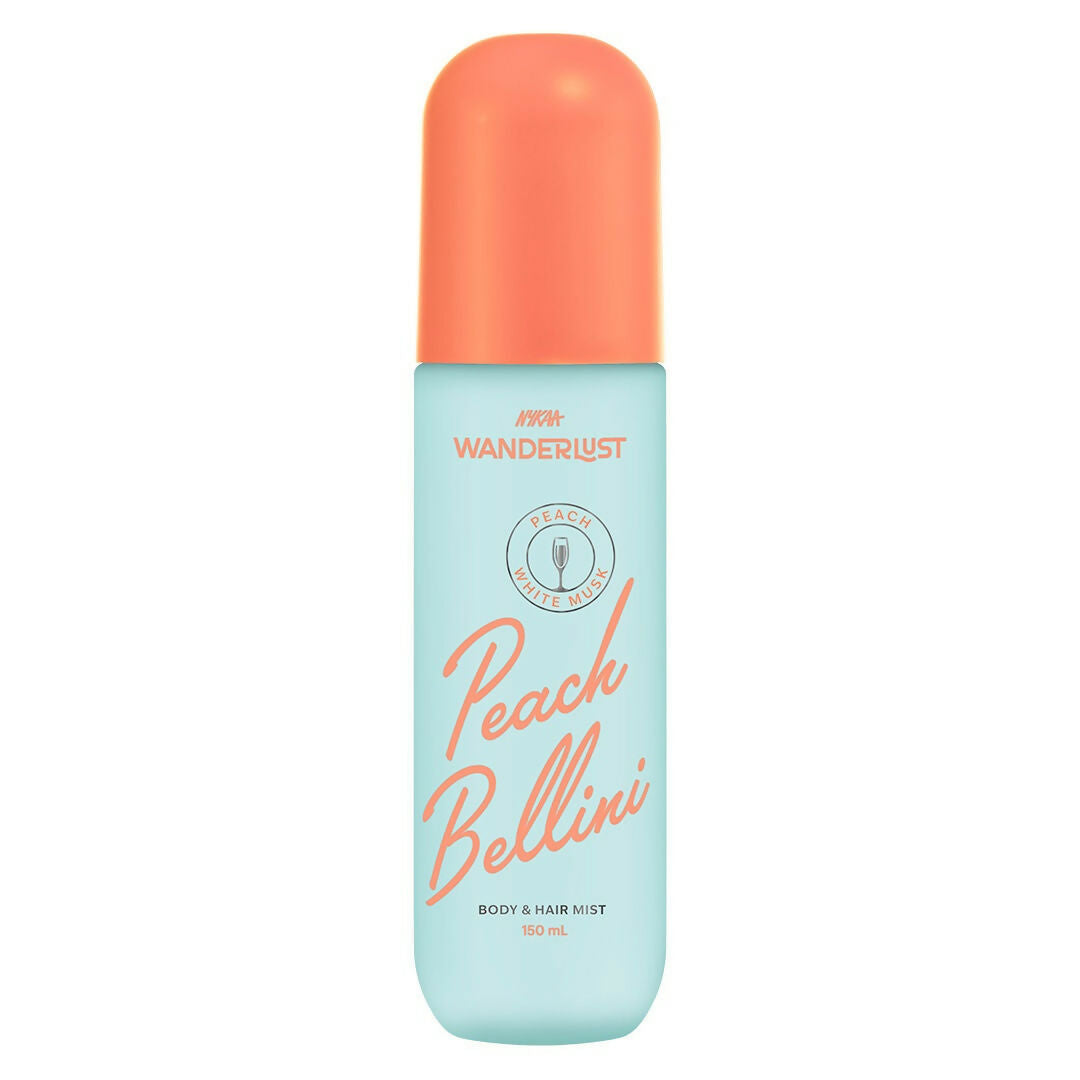 Image 1 of 150 ml / Pack of 1 for the product Wanderlust Peach Bellini Fruity Fresh Perfume Body & Hair Mist with White Musk
