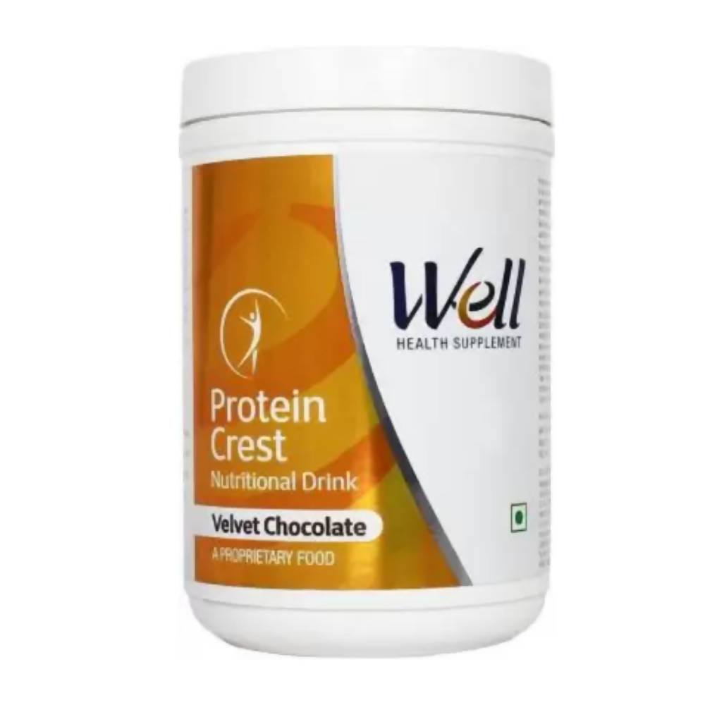 Image 1 of Velvet Chocolate / 500 gm / Pack of 1 for the product Modicare Well Protein Crest Nutritional Drink
