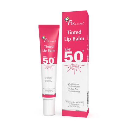Image 2 of Fixderma 4% Kojic Acid Tinted Lip Balm SPF 50+ - 15 ml / Pack of 1 + Fixderma 4% Kojic Acid Brightening Lip Balm SPF 50+ - 15 ml / Pack of 1