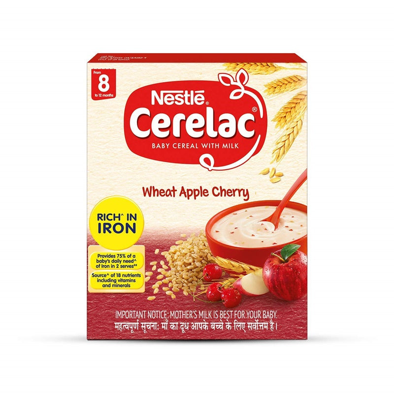 Image 1 of Nestle Cerelac Baby Cereal With Milk - Wheat Apple Cherry