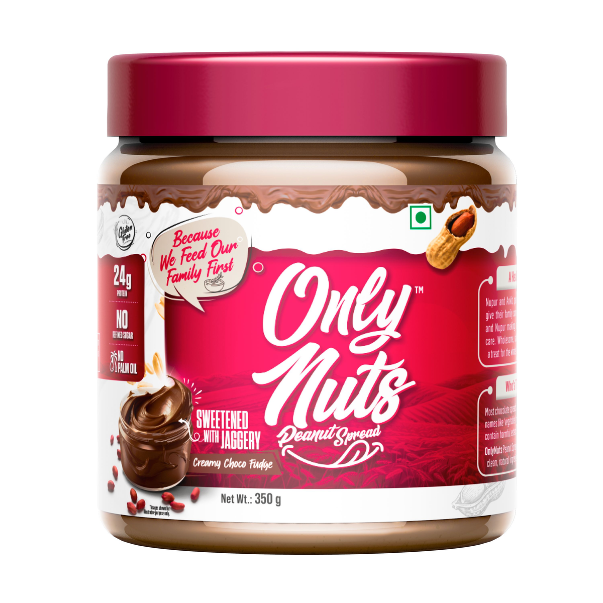 Image 1 of Doctor's Choice ONLY NUTS - Peanut Spread Creamy Choco Fudge
