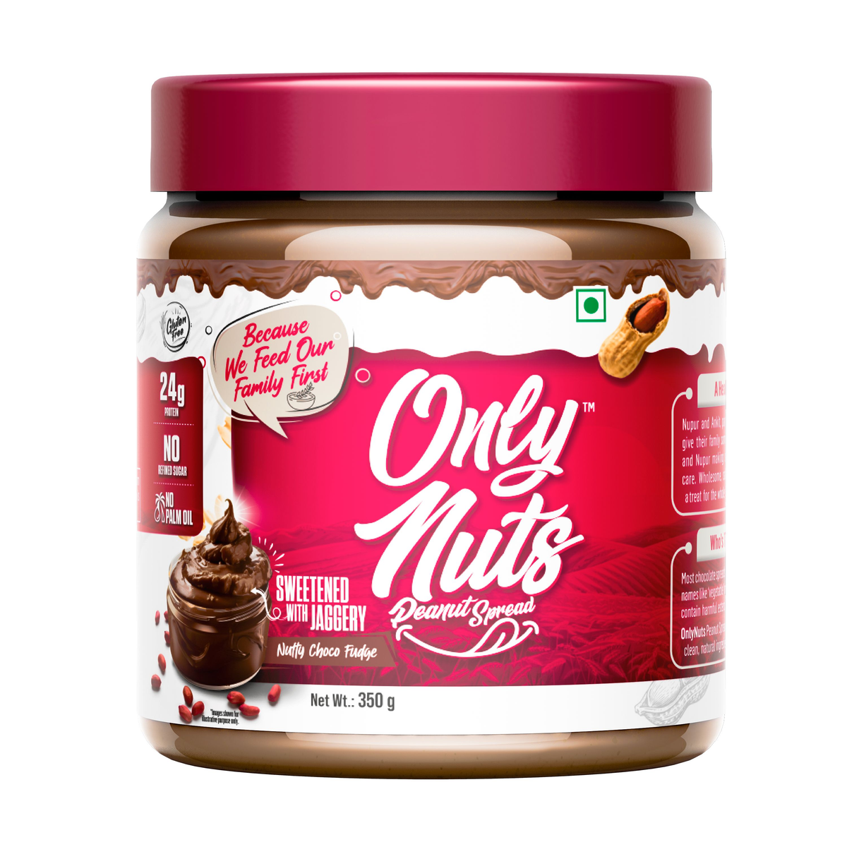 Image 1 of Doctor's Choice ONLY NUTS - Peanut Spread Nutty Choco Fudge
