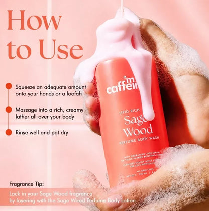 Image 3 of mCaffeine Lipid Rich Care Sage Wood Perfume Body Wash