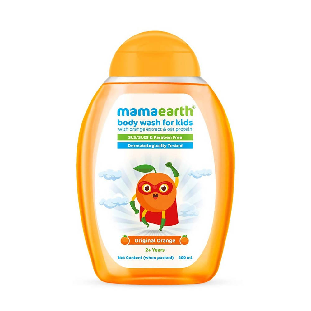 Image 1 of 300 ml for the product Mamaearth Original Orange Body Wash For Kids with Orange & Oat Protein