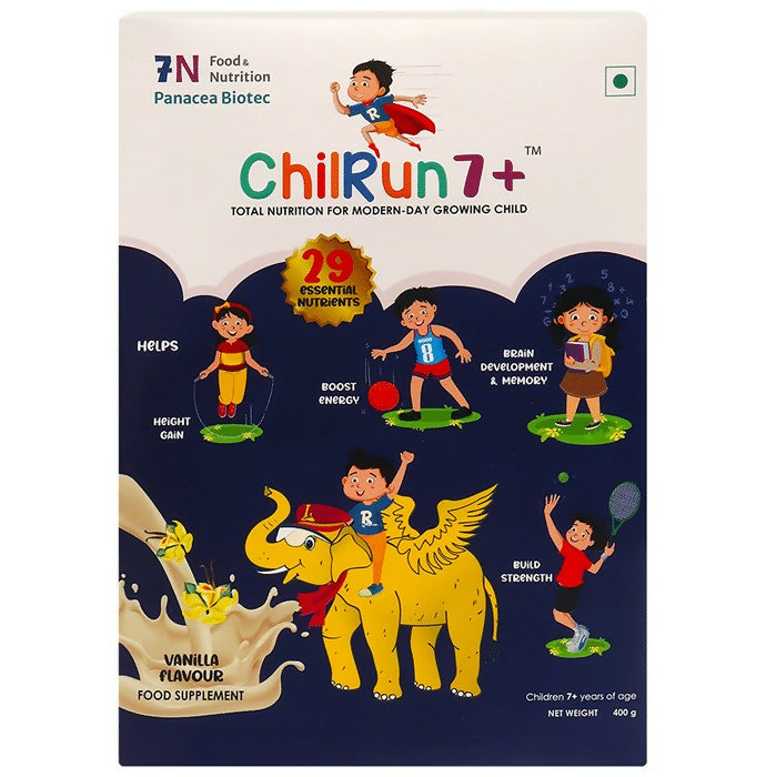 Image 1 of 400 gm / Box for the product Chilrun 7+ Drink with Almond & Oats For Modern Day Growing Children Vanilla