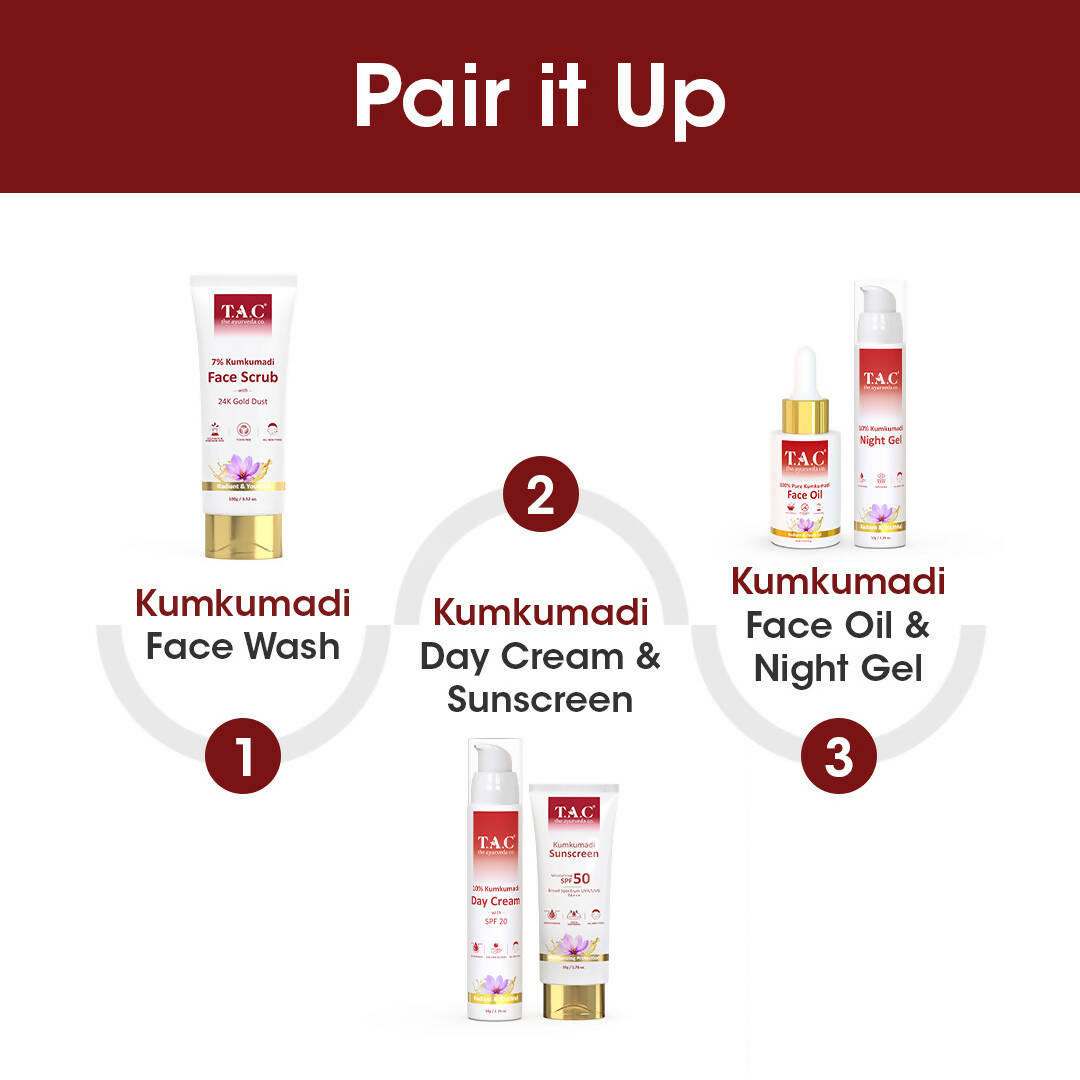 Image 7 of TAC - The Ayurveda Co. 7% Kumkumadi Face Wash for Glowing Skin