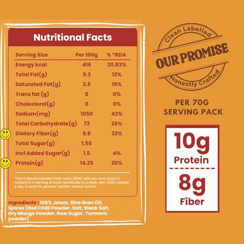 Image 2 of NIHKAN Roasted High Protein Jowar Puffs - Peri-Peri Flavour