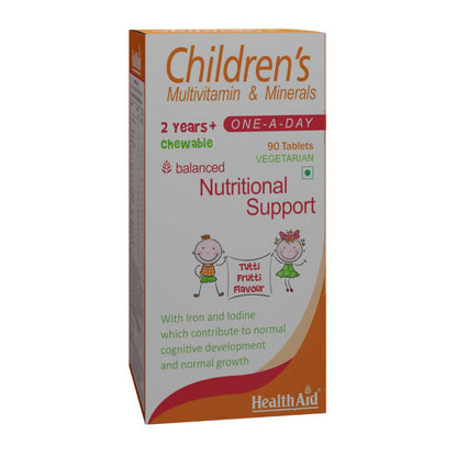 Image 1 of 90 tabs for the product HealthAid Childrens MultiVitamin and Minerals Chewable Tablets