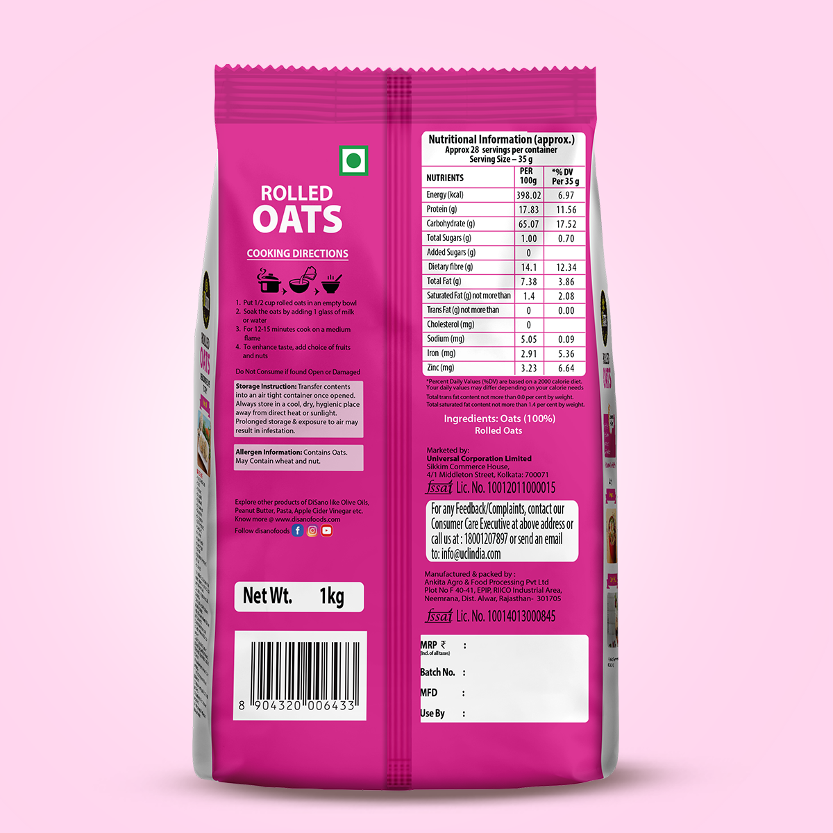 Image 3 of Disano Oats - Rolled