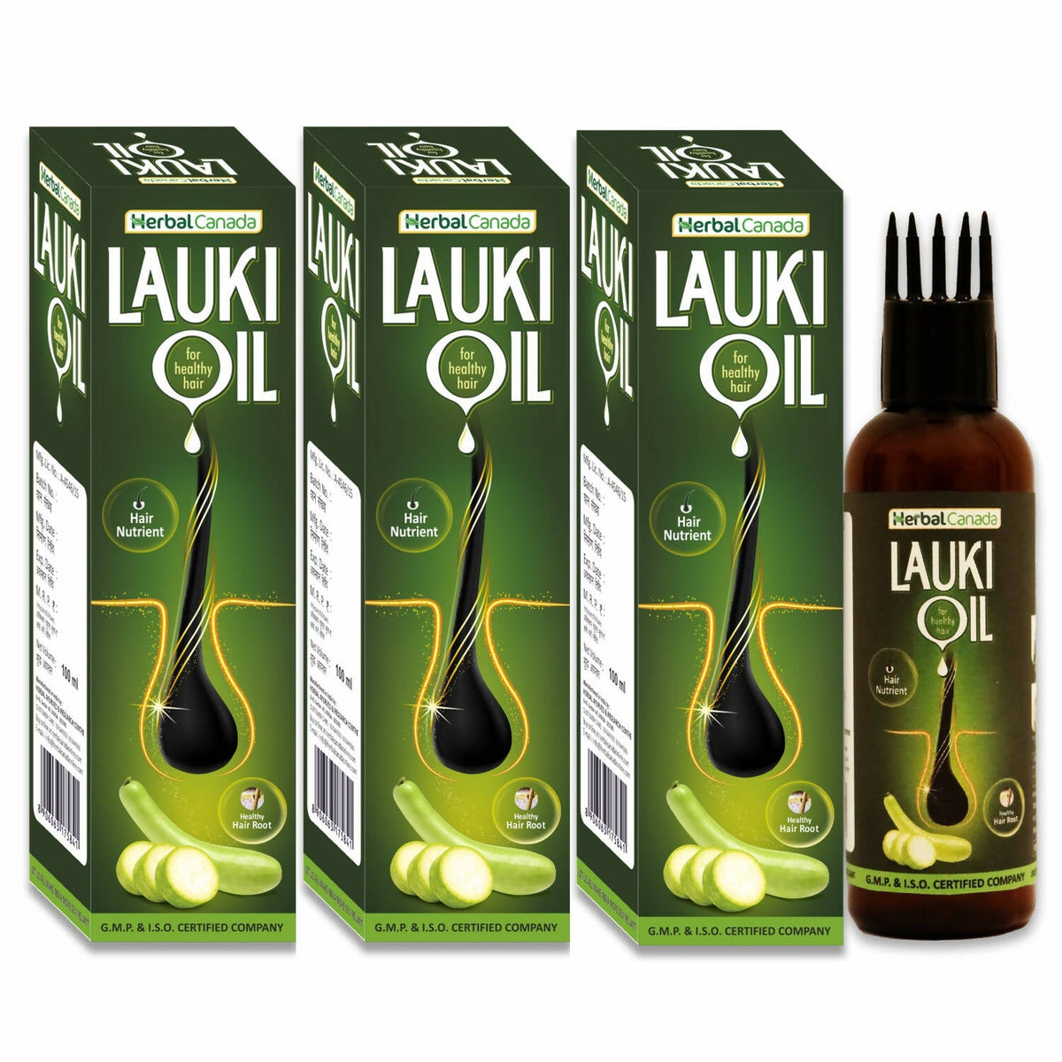Image 1 of 50 ml / Pack of 3 for the product Herbal Canada Lauki Oil