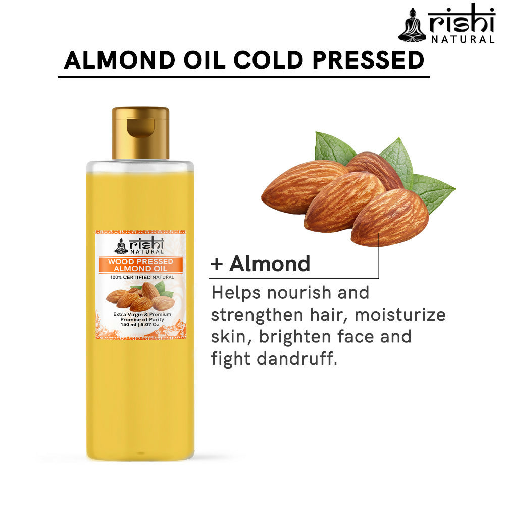 Image 2 of Rishi Natural Almond Oil Wood Pressed Skin And Hair