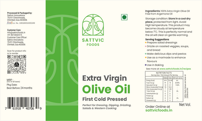 Image 6 of Sattvic Foods Extra Virgin Spanish Olive Oil