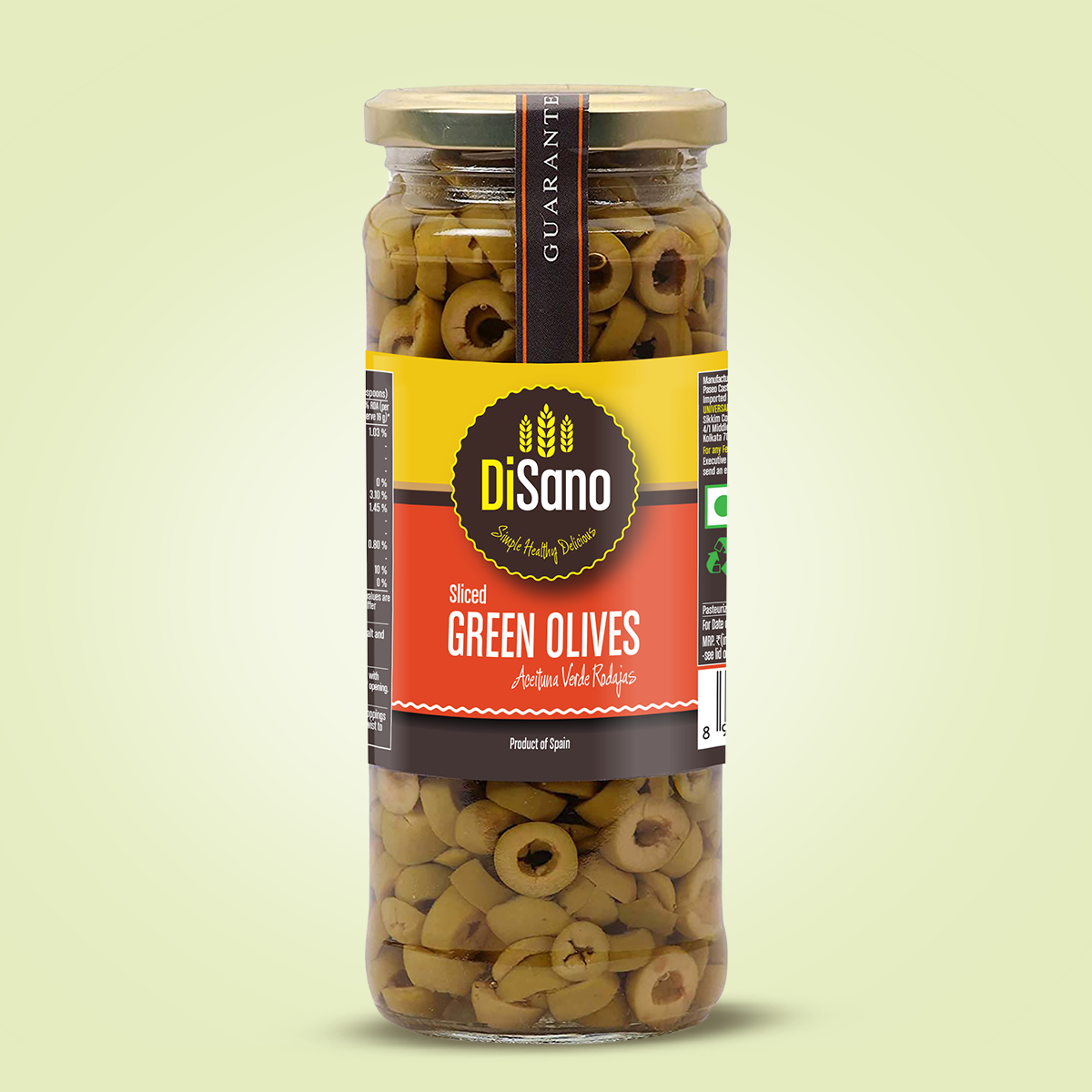 Image 1 of Sliced for the product Disano Green Olives