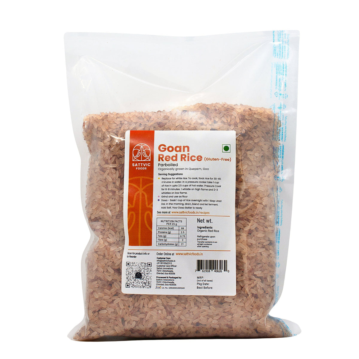Image 10 of Sattvic Foods Organic Goan Red Rice | Fibre-Rich & Low GI