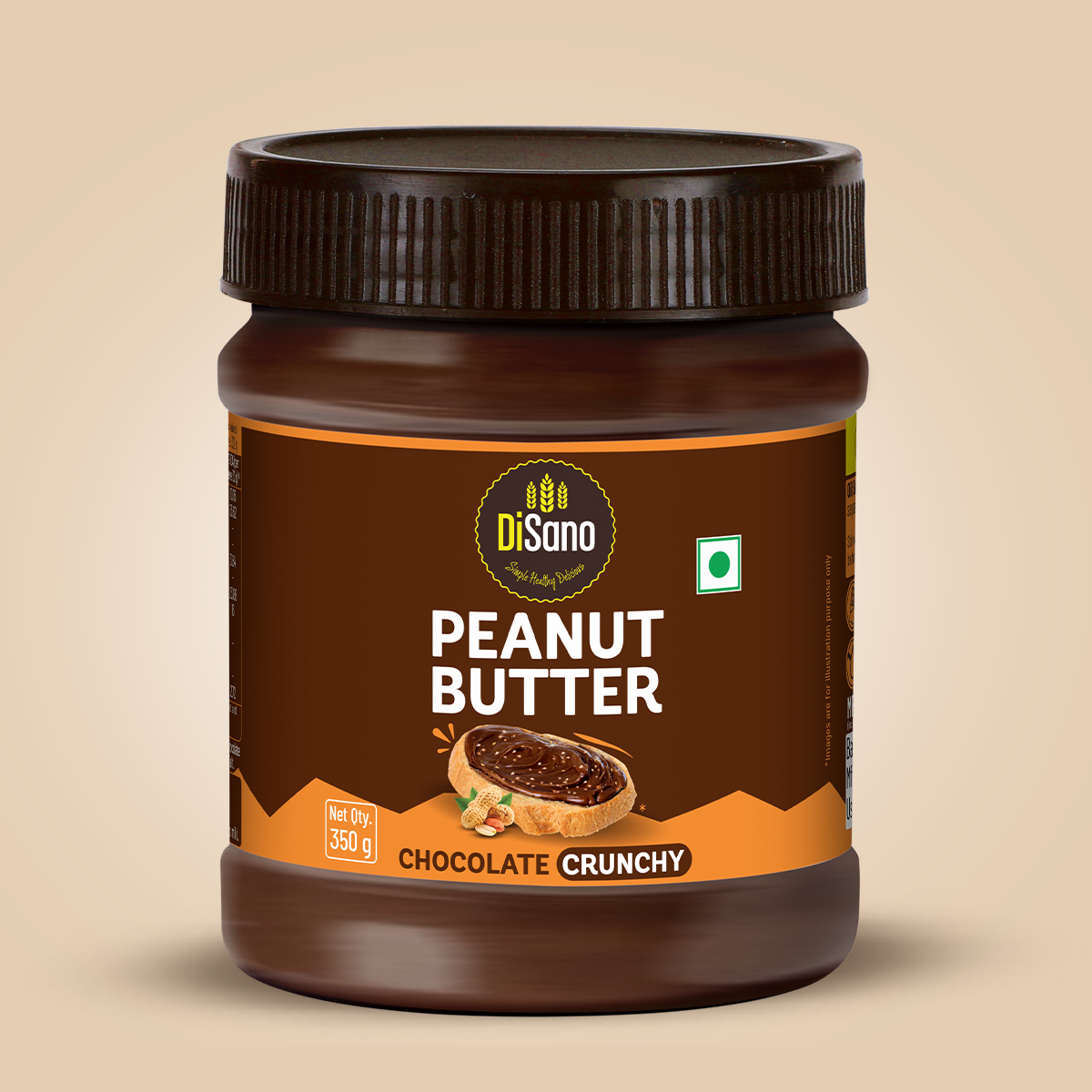 Image 4 of 350 gm / Crunchy for the product Disano Chocolate Peanut Butter