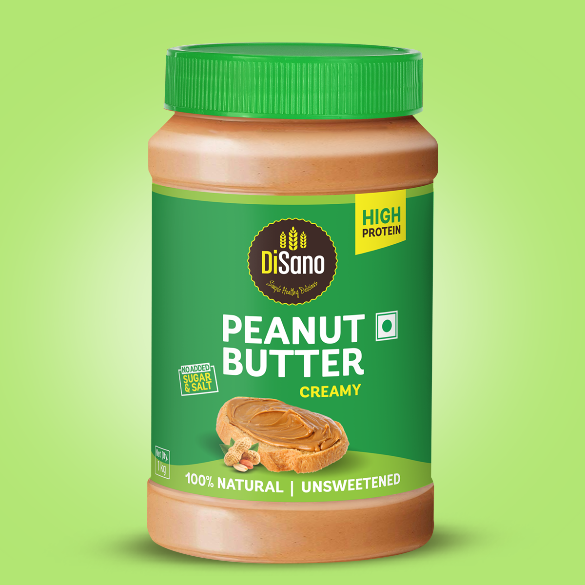 Image 1 of 1 kg / Creamy / Pack of 1 for the product Disano Natural Peanut Butter
