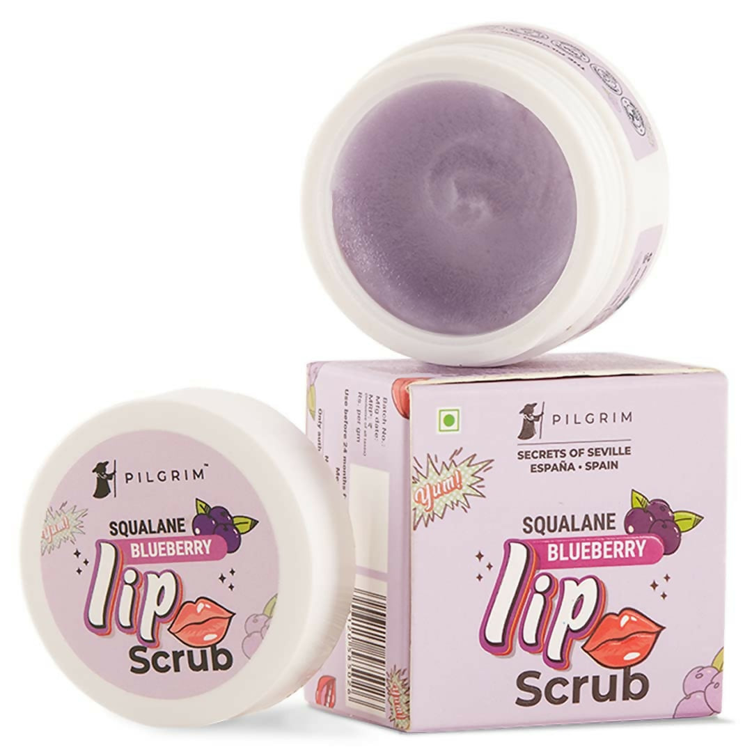 Image 1 of Pilgrim Spanish Lip Scrub (Blueberry) For Dark Lips, Gentle Exfoliation, Hydrated, Smooth & Soft Lips