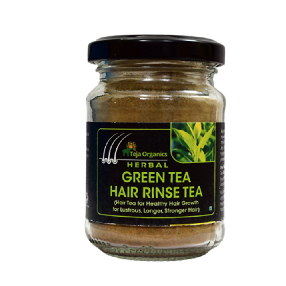 Image 1 of 50 gm for the product Teja Organics Green Tea Hair Rinse Tea