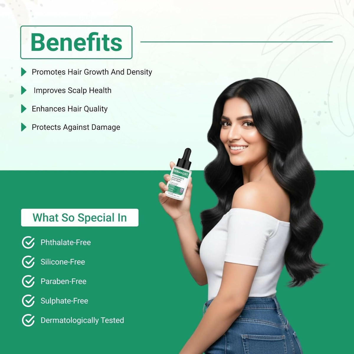 Image 3 of Dermalist Rosemary Hair Growth Serum with 3% Redensyl, 4% AnaGain & 3% Baicapil