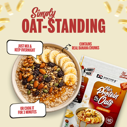 Image 3 of Doctor's Choice Protein Oats (Banana Caramel) 375 GM